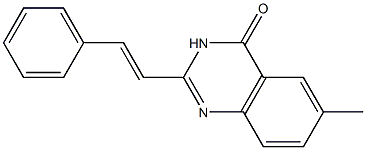 2-[(E)-2-Phenylethenyl]-6-methylquinazolin-4(3H)-one 구조식 이미지