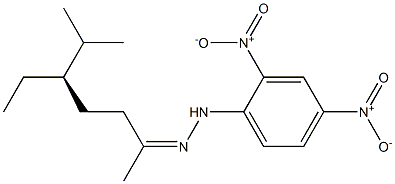 [R,(-)]-5-Ethyl-6-methyl-2-heptanone 2,4-dinitrophenylhydrazone Structure