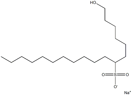 1-Hydroxyoctadecane-7-sulfonic acid sodium salt Structure