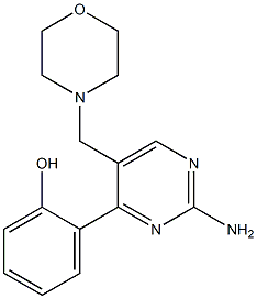 2-[2-Amino-5-[morpholinomethyl]pyrimidin-4-yl]phenol Structure