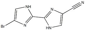 4'-Bromo-2,2'-bi[1H-imidazole]-4-carbonitrile Structure