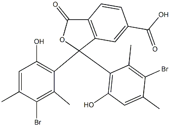 1,1-Bis(3-bromo-6-hydroxy-2,4-dimethylphenyl)-1,3-dihydro-3-oxoisobenzofuran-6-carboxylic acid Structure