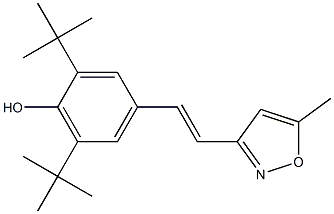 4-[(E)-2-(5-Methyl-3-isoxazolyl)ethenyl]-2,6-di-tert-butylphenol 구조식 이미지