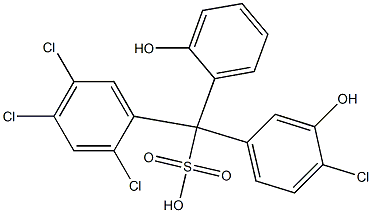 (4-Chloro-3-hydroxyphenyl)(2,4,5-trichlorophenyl)(2-hydroxyphenyl)methanesulfonic acid 구조식 이미지