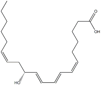 (12R,6Z,8E,10E,14Z)-12-Hydroxy-6,8,10,14-icosatetraenoic acid Structure