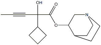2-Cyclobutyl-2-hydroxy-3-pentynoic acid 1-azabicyclo[2.2.2]octan-3-yl ester 구조식 이미지