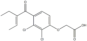 [2,3-Dichloro-4-[2-ethyl-1-oxo-2-butenyl]phenoxy]acetic acid Structure