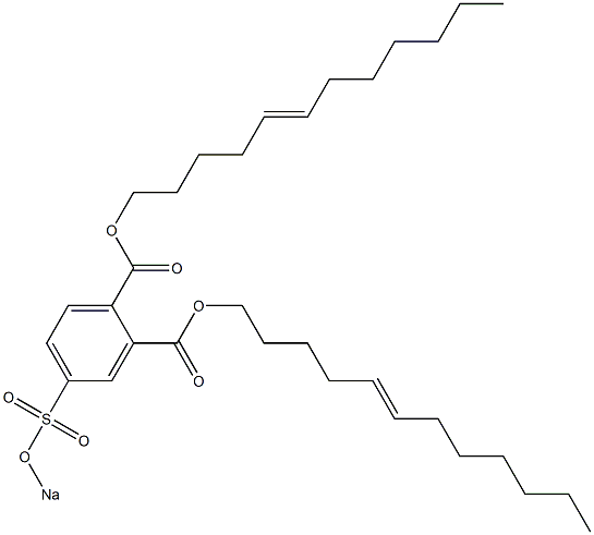 4-(Sodiosulfo)phthalic acid di(5-dodecenyl) ester 구조식 이미지