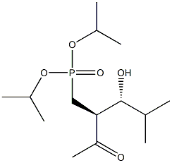 [(2S,3R)-2-Acetyl-3-hydroxy-4-methylpentyl]phosphonic acid diisopropyl ester Structure