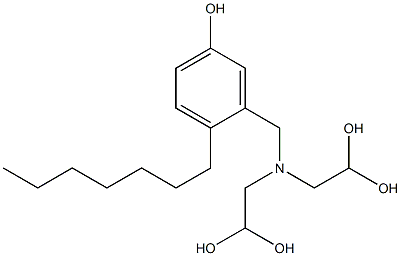 3-[Bis(2,2-dihydroxyethyl)aminomethyl]-4-heptylphenol Structure