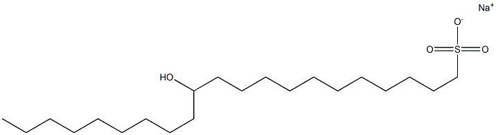 12-Hydroxyhenicosane-1-sulfonic acid sodium salt Structure