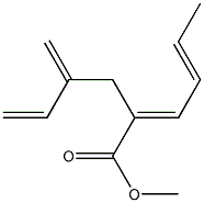 2-[(2E)-2-Butenylidene]-4-methylene-5-hexenoic acid methyl ester Structure