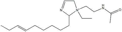 1-[2-(Acetylamino)ethyl]-1-ethyl-2-(6-nonenyl)-3-imidazoline-1-ium Structure