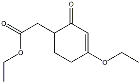 2-Oxo-4-ethoxy-3-cyclohexene-1-acetic acid ethyl ester 구조식 이미지