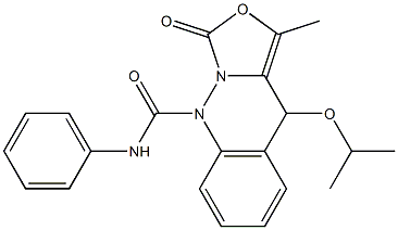 3-Methyl-4-isopropoxy-9-phenylcarbamoyl-4,9-dihydro-9,9a-diaza-1H-naphtho[2,3-c]furan-1-one 구조식 이미지