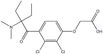 [2,3-Dichloro-4-[2-ethyl-2-(dimethylamino)butyryl]phenoxy]acetic acid Structure