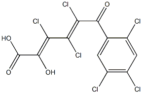 (2E,4E)-2-Hydroxy-3,4,5-trichloro-6-oxo-6-(2,4,5-trichlorophenyl)-2,4-hexadienoic acid Structure