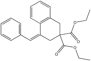 (Z)-4-Benzylidenetetralin-2,2-dicarboxylic acid diethyl ester Structure