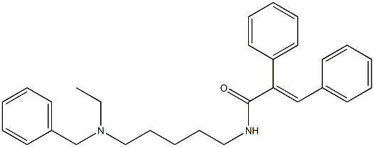 N-[5-(Ethylbenzylamino)pentyl]-2,3-diphenylacrylamide 구조식 이미지