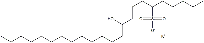 10-Hydroxytricosane-6-sulfonic acid potassium salt 구조식 이미지