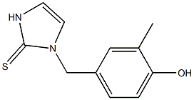 1-(3-Methyl-4-hydroxybenzyl)-1H-imidazole-2(3H)-thione Structure