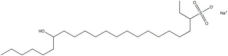 17-Hydroxytricosane-3-sulfonic acid sodium salt Structure