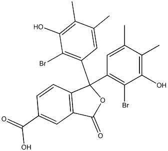 1,1-Bis(6-bromo-5-hydroxy-3,4-dimethylphenyl)-1,3-dihydro-3-oxoisobenzofuran-5-carboxylic acid Structure