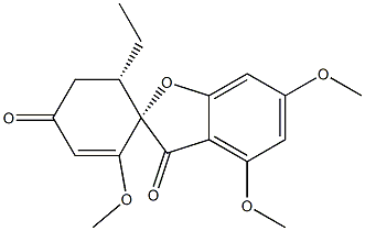 (2S,6'S)-2',4,6-Trimethoxy-6'-ethylspiro[benzofuran-2(3H),1'-[2]cyclohexene]-3,4'-dione Structure