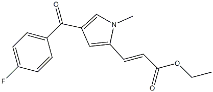 (E)-3-[1-Methyl-4-[4-fluorobenzoyl]-1H-pyrrol-2-yl]acrylic acid ethyl ester Structure