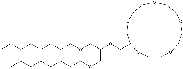 2-[[1,3-Bis(octyloxy)propan-2-yloxy]methyl]-1,4,7,10,13-pentaoxacyclopentadecane 구조식 이미지