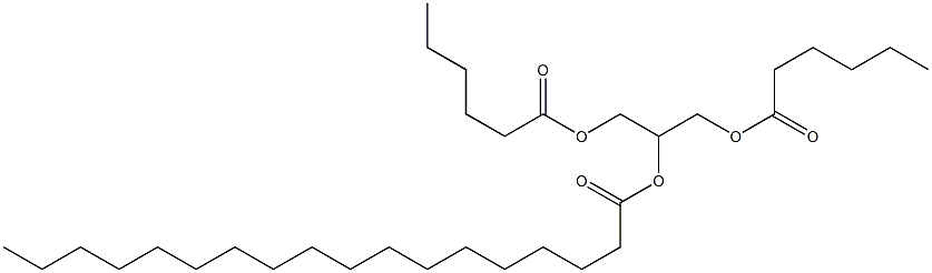 1-O,3-O-Dicaproyl-2-O-stearoylglycerol Structure