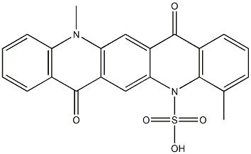 5,7,12,14-Tetrahydro-4,12-dimethyl-7,14-dioxoquino[2,3-b]acridine-5-sulfonic acid 구조식 이미지