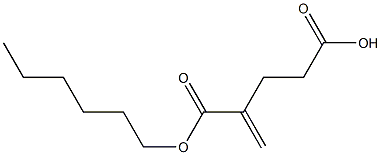 2-Methyleneglutaric acid hydrogen 1-hexyl ester Structure