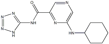 N-(1H-Tetrazol-5-yl)-6-cyclohexylaminopyrazine-2-carboxamide Structure