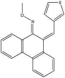 (10Z)-9,10-Dihydro-9-(methoxyimino)-10-(3-thienylmethylene)phenanthrene Structure