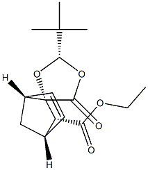 (1R,2S,3R,4S,2'S)-2'-tert-Butyl-4'-oxospiro[bicyclo[2.2.1]heptane-2,5'-[1,3]dioxolan]-5-ene-3-carboxylic acid ethyl ester 구조식 이미지