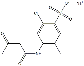 4-(Acetoacetylamino)-2-chloro-5-methylbenzenesulfonic acid sodium salt 구조식 이미지