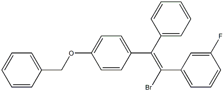 (Z)-1-[p-(Benzyloxy)phenyl]-2-bromo-2-(m-fluorophenyl)-1-phenylethene 구조식 이미지