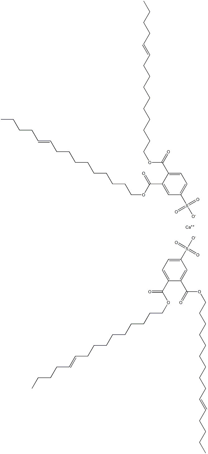 Bis[3,4-di(10-pentadecenyloxycarbonyl)benzenesulfonic acid]calcium salt Structure