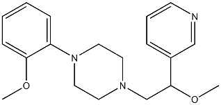 4-(o-Methoxyphenyl)-1-[2-methoxy-2-(3-pyridyl)ethyl]piperazine 구조식 이미지