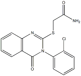 2-(2-Amino-2-oxoethylthio)-3-(2-chlorophenyl)-quinazolin-4(3H)-one Structure