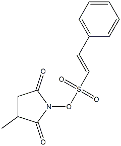 (E)-2-Phenylethenesulfonic acid 2,5-dioxo-3-methyl-1-pyrrolidinyl ester Structure