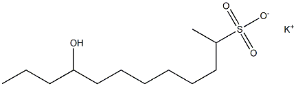 9-Hydroxydodecane-2-sulfonic acid potassium salt Structure