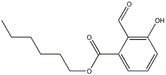 2-Formyl-3-hydroxybenzoic acid hexyl ester 구조식 이미지