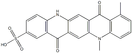 5,7,12,14-Tetrahydro-8,12-dimethyl-7,14-dioxoquino[2,3-b]acridine-2-sulfonic acid 구조식 이미지