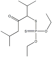 Dithiophosphoric acid O,O-diethyl S-(2,6-dimethyl-4-oxoheptan-3-yl) ester 구조식 이미지