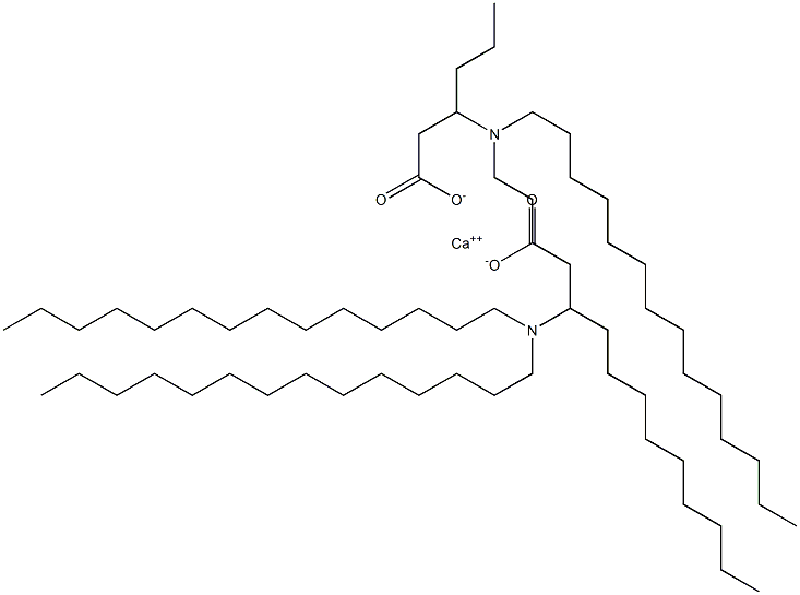 Bis[3-(ditetradecylamino)hexanoic acid]calcium salt 구조식 이미지