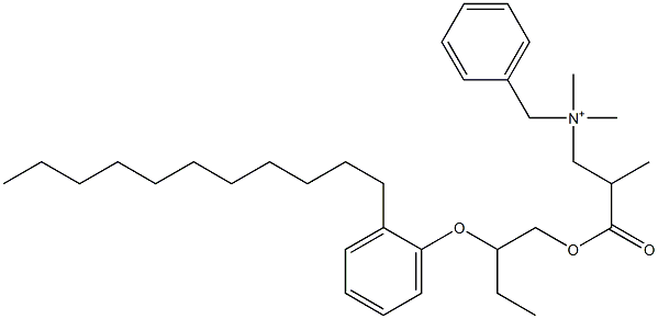 N,N-Dimethyl-N-benzyl-N-[2-[[2-(2-undecylphenyloxy)butyl]oxycarbonyl]propyl]aminium Structure