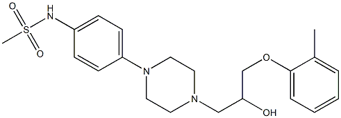 1-[4-[4-(Methylsulfonylamino)phenyl]-1-piperazinyl]-3-(2-methylphenoxy)-2-propanol Structure
