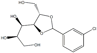 2-O,3-O-(3-Chlorobenzylidene)-D-glucitol 구조식 이미지